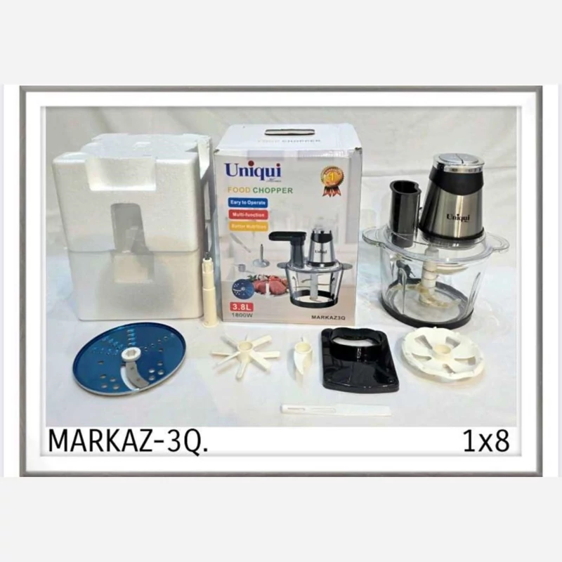 خردکن و سالاد ساز 5 کاره یونیک- ظرفیت 3/8 لیتری قدرت 1800W وات مدل MARKAZ3Q