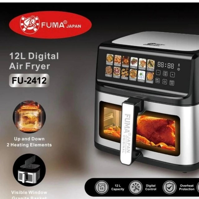 سرخ کن فوما مدل FU2412 ظرفیت ۱۲ لیتر بدون روغن استیل ضد زنگ فقط 1عدد مانده